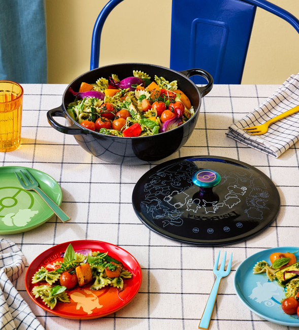 Roasted Vegetable and Basil Pesto Pasta